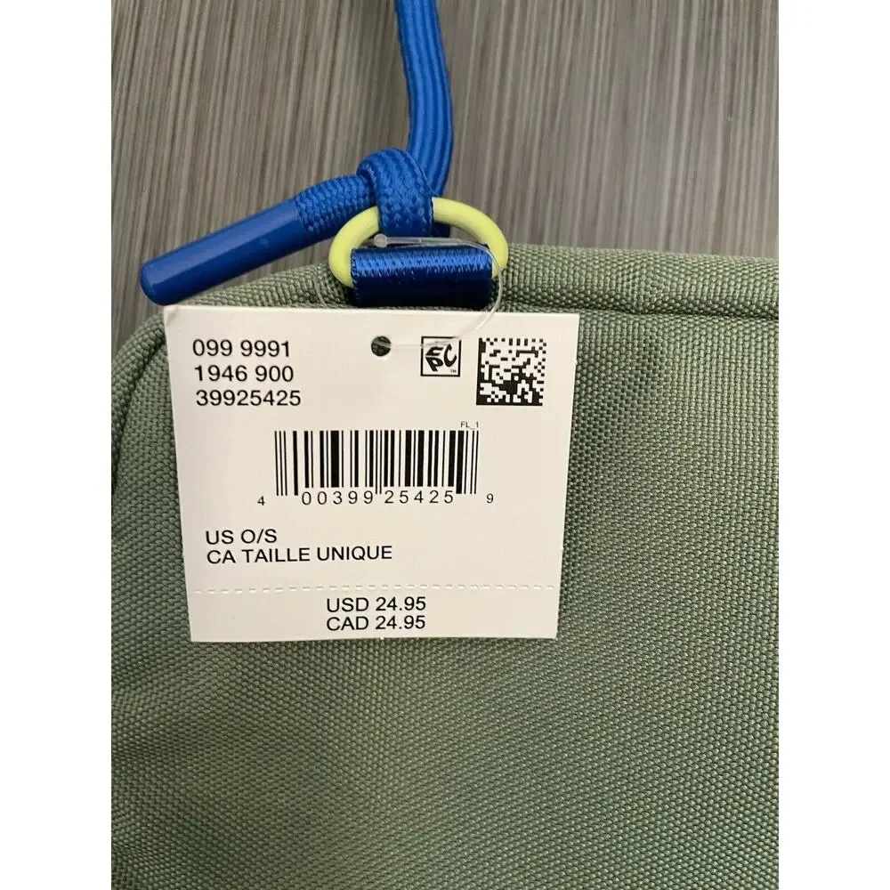 American Eagle Outfitters Olive Green Blue Small Crossbody Bag Purse Zipper